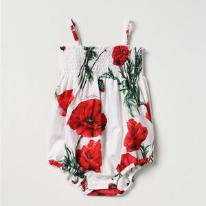 Dolce and gabbana baby babygrow romper poppy flower